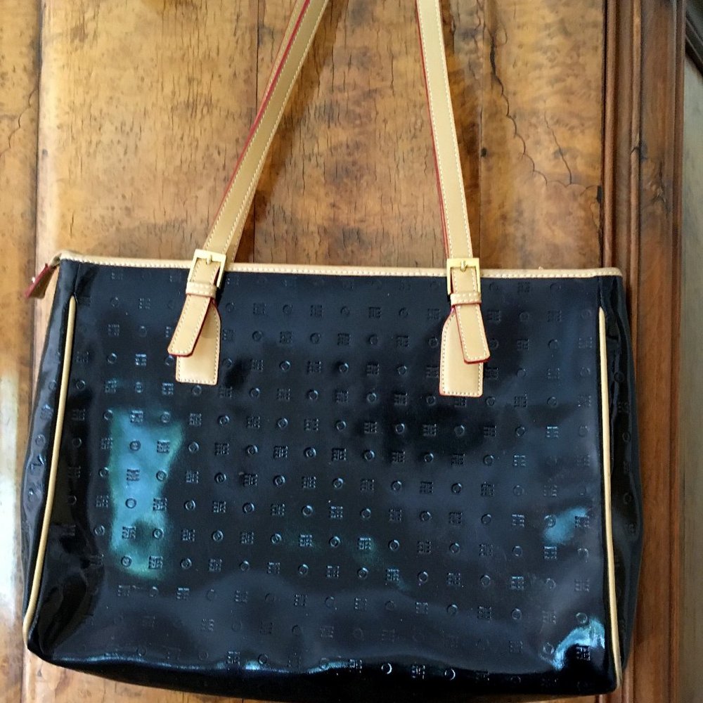 Arcadia Black Patent Bag